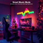 Hexagon LED Light Panels 8 Pack - RGB Wall Decor Lights with Music Sync, App Remote - Modular Home Christmas Decor for Bedroom, Living Room, and Room Decor