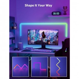 Lepro Bundle - 4 Packs B1 WiFi and Bluetooth Smart Light Bulbs and WL1 AI Smart RGB Wall Lights 8 Pcs with 4 Corners