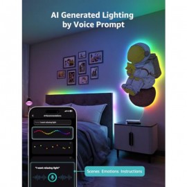 Bundle - 4 Packs B1 WiFi and Bluetooth Smart Light Bulbs and 32.8ft S1 AI Smart LED Strip Lights