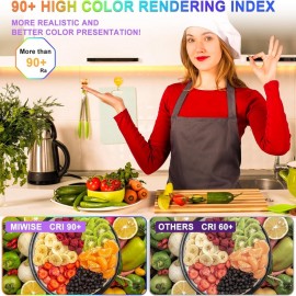 COB LED Strip Light 32.8ft 10m, CRI 90 Warm White 2700K High Lumen Dimmable er Bright Flexible DC24V LED Tape Light with Controller Dimmer, 8mm L Connectors