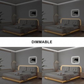 32.8ft Tunable White COB Led Strip Light with RF Remote, CRI93 Dimmable CCT 2700K - 6500K COB Led Tape Lights, Adhesive High Density Led Light Strip for Bedroom, Kitchen, Cabinet