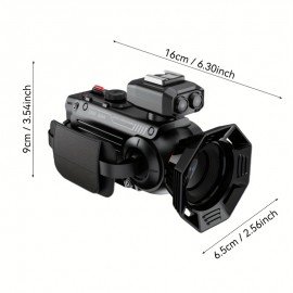 Professional Portable 4K HD Resolution Digital Camcorder with Hotpot Wi-Fi, And Hot Shoe Support with 2500mAh Large Battery Capacity And 32G Memory Card