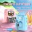 Instant printing camera with 2.4 inch high-definition screen, dual camera heads for 300000 high-definition photos, 1080P recording function, built-in MP3 player and fun games | Includes 3 rolls of printing paper and hanging rope | Classic and cute
