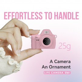 2K brand new Vlog compact camera with high-definition video recording. 1.47-inch IPS color screen. Built-in lithium battery of 180mAh. Recording duration: 50 minutes. MJPEG compression format. AVI video format. Can switch between wearing a necklace