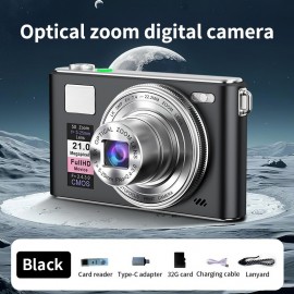 Digital SLR Camera Upgrade with 32GB SD Card, 24MP Resolution Full HD 3.0-inch Display, Travel Vlogging Cameras Edition Features An ESC Lens with 5x Optical Zoom Mid-range Focal Length Digital SLR Camera - Newly Upgraded Front Camera