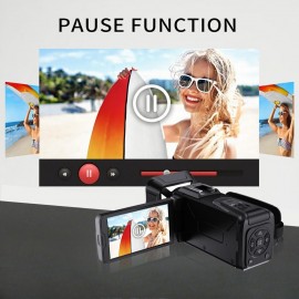 4K Vlogging Camera with 53 Million Pixels, 3-Inch IPS Screen, 18x Digital Zoom, Built-in Microphone & Supplementary Light, 32GB Memory Card, USB/Battery Powered, 16:9 Widescreen, Auto Focus, Manual Exposure Control, Compact Design for Vlogging, Live Streaming, Travel, Vlogging Equipment, Modern Gadget, Highquality Lens, Content Creators, Travel Photography, Sleek Gadget, Durable Construction, 4K recorder, video live-capture camera