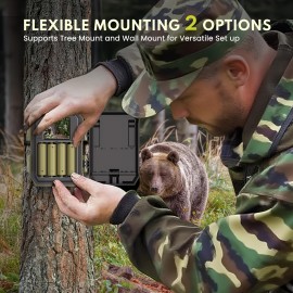3 Pack Mini Trail Camera | 1440P Video 36MP Photo, Game Camera with Night Vision, 0.2s Trigger Time Motion Activated, IP65 Waterproof, 120° Wide-Angle, for Wildlife Monitoring, Includes Card Reader and 32GB SD Card