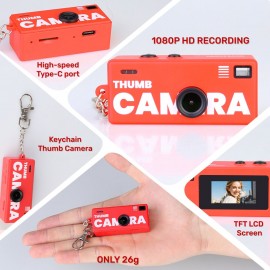 1080P Ultra-Compact  Magic  Thumb Keychain  0.96-inch  Action   Style Supports Memory Cards Includes 32GB Memory Card