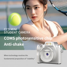 High-Resolution Pixel Single-Lens Digital Camera | CCD Retro Portable Travel SLR, USB Charging, Compact Design, Suitable for Travel, Fashion, Everyday Photography, Video Blogging, 720p Video Capture, Rechargeable Lithium Battery