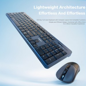 2.4Ghz Full Size Wireless Keyboard Mouse Set Ergonomic Keyboard Mouse Combos Multi Color Keyboards with Mouse Compatible with Windows, Portable Keyboard And Mouse, Wireless Gaming Keyboard