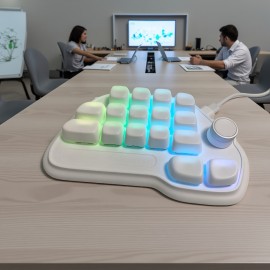 17-Key Keyboard with RGB Lighting, USB-C Wired Connection, Keys for Office, Gaming, PS, Programming - Efficient & Fast Operation, Gaming Setup, Tech Enthusiasts, Durable Build, Ergonomic Design, Sleek Design, Modern Aesthetic, Home Office Setup