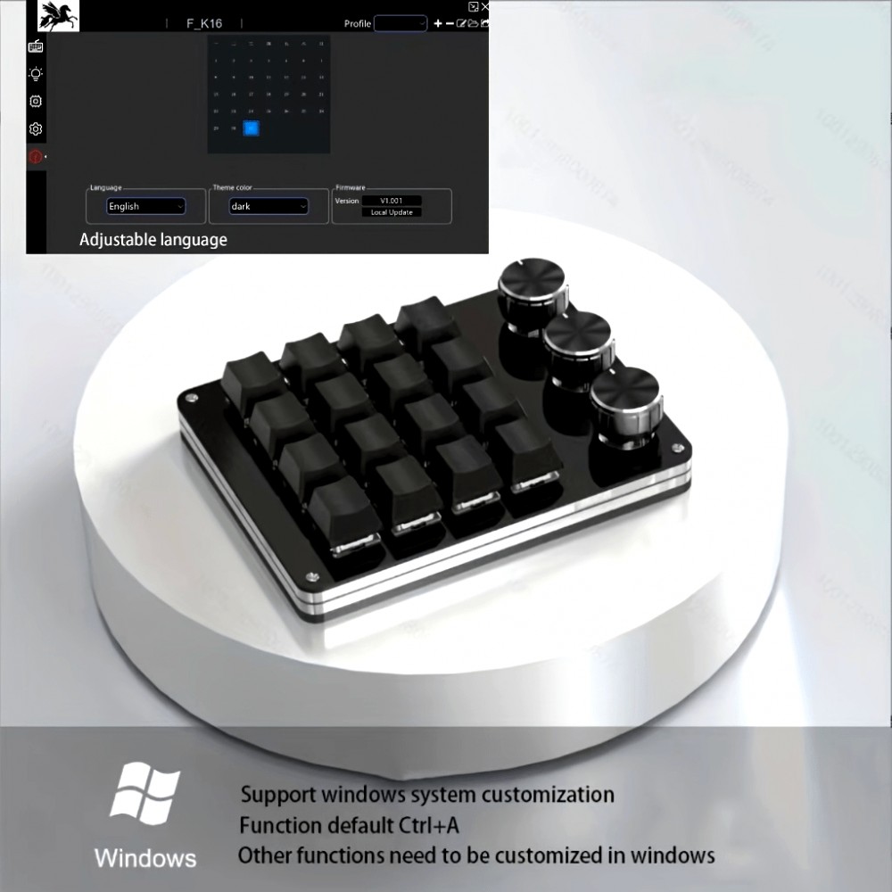 Sixteen-key compact keyboard with multiple key combinations for quick customization, convenient office design, keyboard drawing, keyboard, mechanical keyboard for windows system(The keyboard is wired only).,  Quick Access Keys, Portable Keyboard