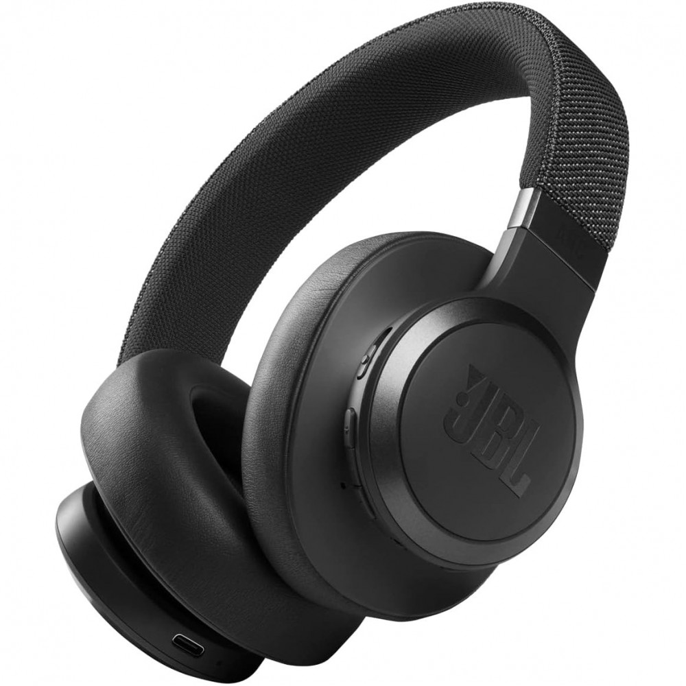 JBL Live 660NC Wireless Over-Ear Noise Cancelling Headphones with Voice Assistant - Black