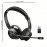 Earbay Wireless Headset with Noise Cancelling Mic, Faux Leather Semi-Open-Back Headphones, Retractable Cable, Push Button Call Control, Dynamic Microphone, USB Type-C Charging, 250mAh Rechargeable Lithium Polymer Battery, Compatible with Laptop for Work, Non-Waterproof, for Call Center/Office/Truckers