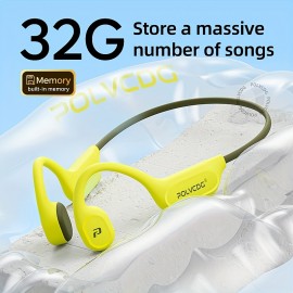 32GB Memory + IPX8 High Quality POLVCDG Upgraded X9 Wireless Bone Conduction Headphones, 10-Hour Battery Life, Stable Signal, Clear Sound Quality, High-Quality Open-Ear Sports Earbuds for Swimming, Running, Cycling & Fitness Activities