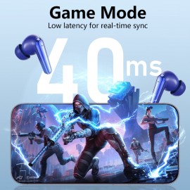 Wireless Earbuds with Deep Bass Stereo Sound | Up to 50 Hours Playtime, ENC Noise Cancellation, Long Battery Life with Battery Level Indicator, Compatible with All Phones