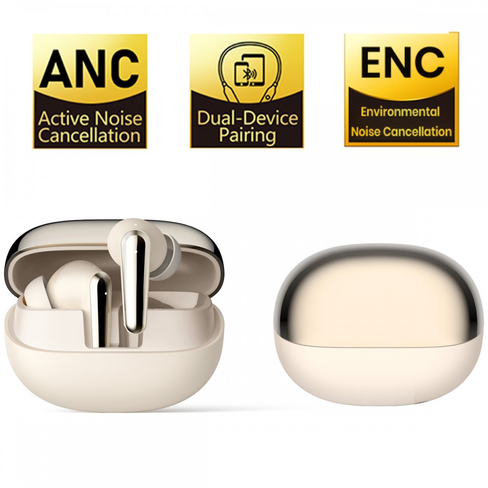 New Wireless Earbuds | ENC Noise Cancellation, Lightweight In-Ear Design with Dual Microphones, Immersive Sound and Bass, Compatible with Apple and Android Systems