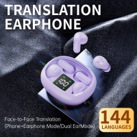 AI Smart Translation Noise-Canceling Headphones with Real-Time Two-Way Translation in 144 Languages, Featuring Two Ear Cups, Long Battery Life, Dual Touch And Voice Control, True Copper Ring Composite Membrane Speakers, Enhanced Bass