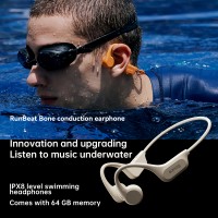 Sanag B60S Bone Conduction Headphones with 64GB Memory, Open Wireless Design, 3D Stereo Sound, Suitable for Running And Cycling